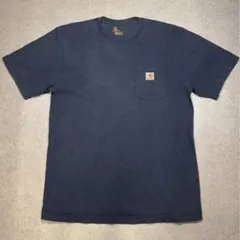 Carhartt ポケットTシャツ ロゴ M 紺のサムネイル