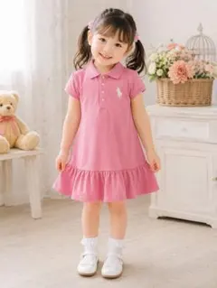 POLO RALPH LAUREN ピンク フリルワンピース 100 女の子