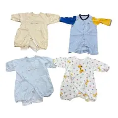 【処分】ベビー服 50〜70 長袖カバーオール 4着まとめ売り
