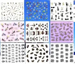 ネイルシール9枚 セット さまざまなデザイン