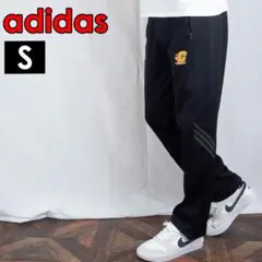 古着 ジャージ下 パンツ アディダスadidas S ブラック黒 Y2385