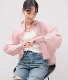 LOWRYSFARM シアーシャツLS ピンク