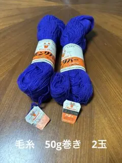 ボンリバー 紫 毛糸 2個セット