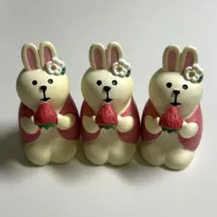 デコレ コンコンブル いちごうさぎ 苺 ウサギ 春 3兄弟セット
