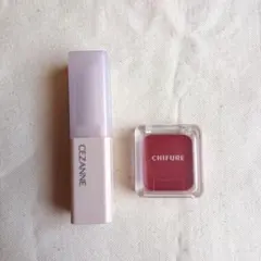 CEZANNE スフレアリップ　ちふれ　クリームチーク　２点セット