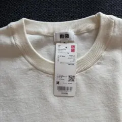 新品　UNIQLO ウォッシャブルミラノリブニットTシャツ M