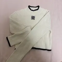 chico クロップド丈 ハイネックニットトップス