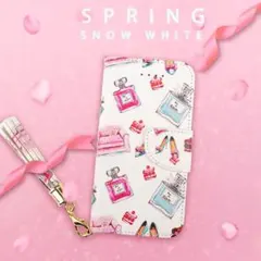 iPhoneSE ケース 手帳型 かわいい iPhone8 ホワイト 可愛いのサムネイル