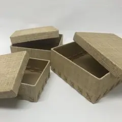 ベージュのスタッカブルボックスセット