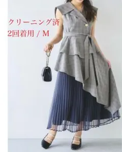 dazzlin / アシメプリーツトレンチワンピース & / チェック