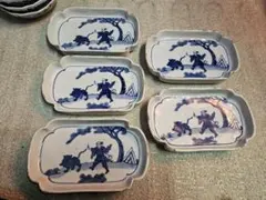 源右衛門　染付馬文　焼物長皿5客セット【新品】共箱あり 源右衛門 染付馬文 焼物長皿5客セット【新品】共箱あり - メルカリ