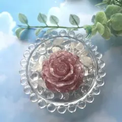 癒しのオルゴナイト❤️ストロベリークォーツ＋ロードナイトのハート型♡ 癒しのオルゴナイト❤️ストロベリークォーツ＋ローズクォーツのハート