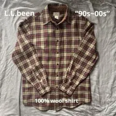 “90s~00s” l.l.been wool shirt エルエルビーンシャツ