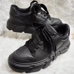 ZARA 厚底チャンキースニーカー 黒 EUR45 28.5〜29cm