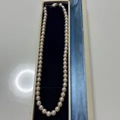 本真珠ネックレス パール ホワイト 8.8〜9.4mm 大ぶり SLV 照り 