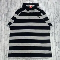 Puma 黒と白のストライプシャツ