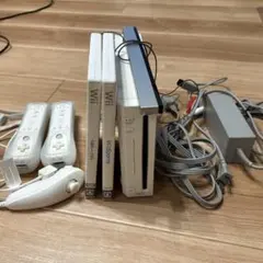Wii本体 ホワイト Wiiリモコン2個・ソフト2個セット