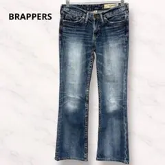 BRAPPERS デニムパンツ 牛革ラベル ストレート ウォッシュ加工 28