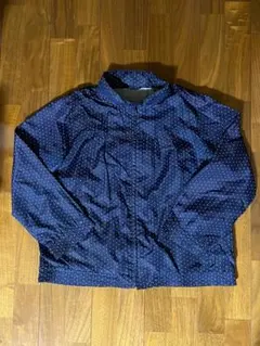 美品◇千趣会◇ナイロンジャンパー◇150◇ネイビー・紺色◇白色のドット柄