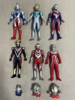 ウルトラマン　ソフビ 6体 指人形３体　セット