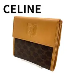CELINE マカダム柄 2つ折り長財布 トリオンフ レザー