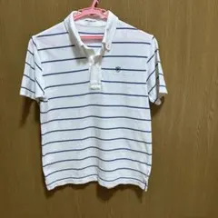 Miki House ポロシャツ T155-165 ホワイトストライプ