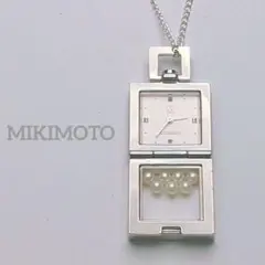 稼働良品 MIKIMOTO ペンダントウォッチ 7粒パール クォーツのサムネイル