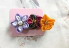 ちりめん花モチーフ3個セット