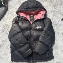 Stussy ダウンジャケット M ブラック/ピンク