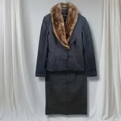 BUONA GIORNATA ボナジョルナータ ファー付デニムセットアップM