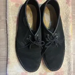 クラークス　ブラックスエードレースアップシューズ