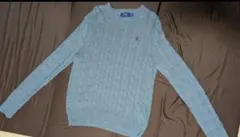 極美品 Polo Ralph Lauren グレー ケーブルニット M