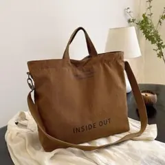 トートバッグ ショルダー付き 2WAY A4収納 大容量 キャンバス 軽量