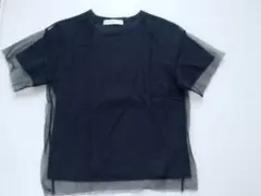 ブラック チュール 半袖Tシャツのサムネイル