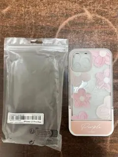 iPhone 13 Pro Max フラワーケース パープル