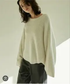 透かし編みスパンコールモヘアニット casafline - メルカリ
