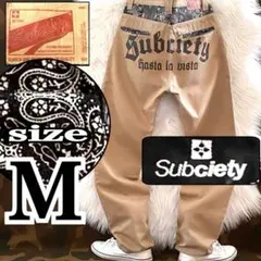 Subciety サブサエティ ワークパンツ ペイズリー柄 バックプリント チノのサムネイル