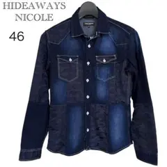 HIDEAWAYS NICOLE パッチワークデニムシャツ 長袖 46