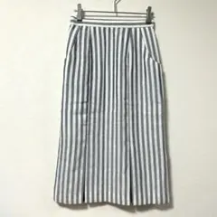 ストライプ タイトスカート ひざ丈 Mサイズ きれいめ カジュアル マリン