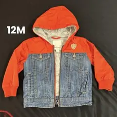 DIESEL フード付きジャケット 12M オレンジ/デニム