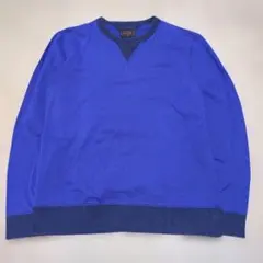 BEAMS+　BEAMS PLUS 両V スウェット トレーナー ブルー