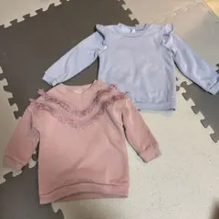 フリル付きトレーナー2点セット　西松屋　90 95