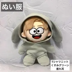 ぬい服　着ぐるみ　垂れ耳　ニット　緑　グリーン　推しカラー　15㎝サイズ　推し活のサムネイル