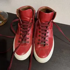 JIMMY CHOO レッド ハイカットスニーカー