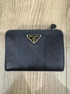 【美品】PRADA プラダサフィアーノトライアングルロゴ　折り財布のサムネイル