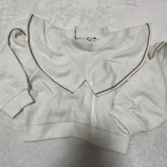 ブランシェス　フリル付きホワイトトレーナー