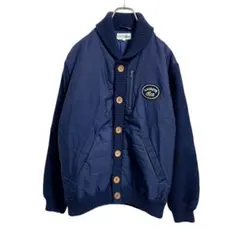 希少 シュミーズ ラコステ ブルゾン ニット 切替 ネイビー 3