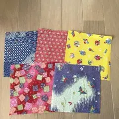 ちりめん生地 5枚セット 和柄