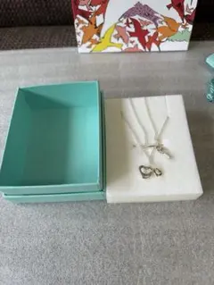 美品ティファニーハートネックレス（シルバー11mm K18 ゴールド7mm)