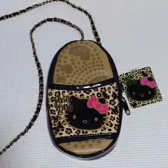 キティ　ヒョウ柄　サンダル型ショルダーバッグ　日焼けキティ　ギャル